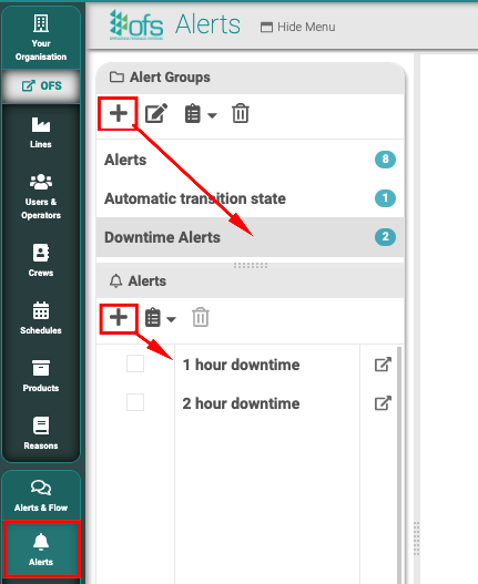 How to set up an alert for downtime?