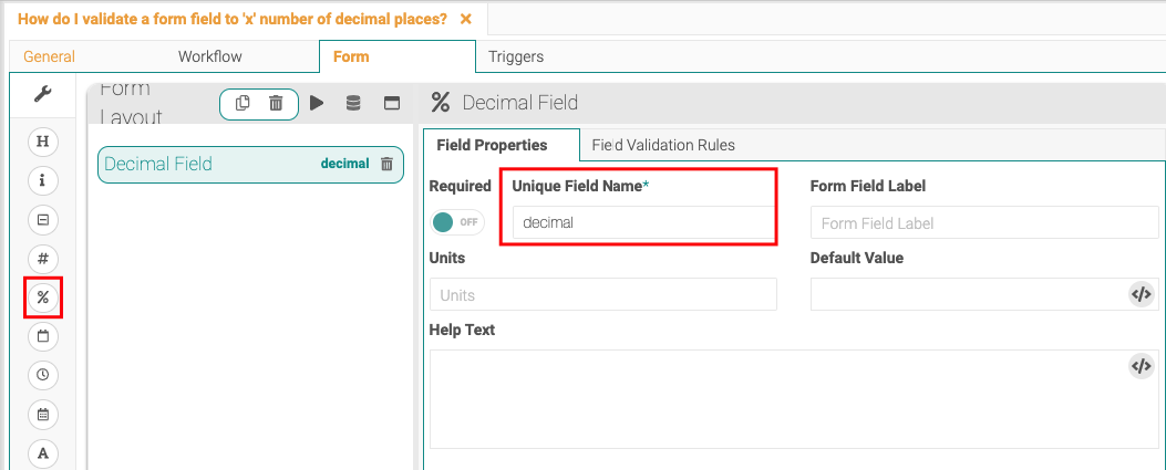 How to validate a form field to 1 decimal place?